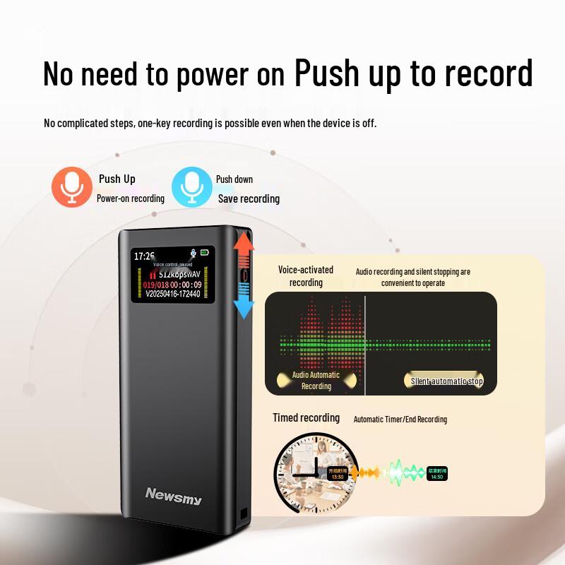 Newman G7 Recorder: High-Capacity, 7-Level Voice Control, Pro Noise Reduction, HD Audio, Long-Range, Ultra-Long Standby