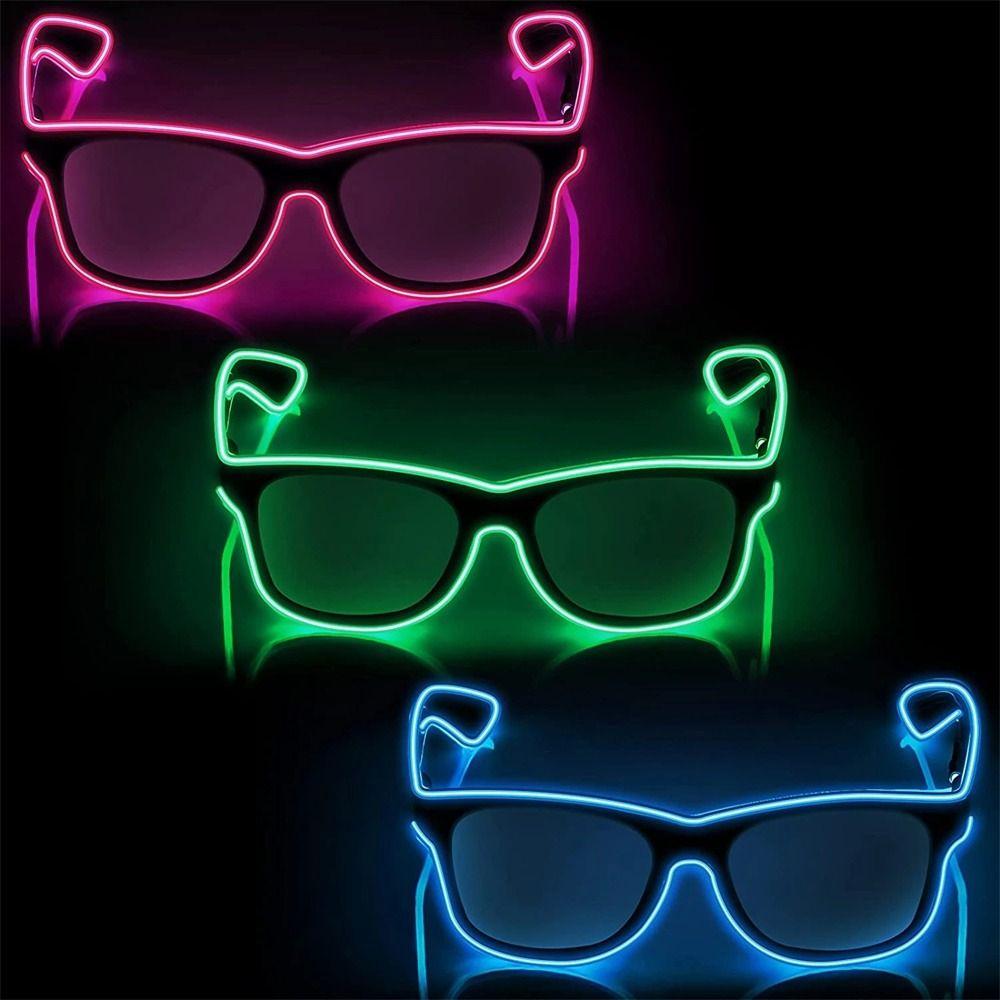 El Wire Party SunGlasses Glow Sunglasses Luminous Glasses Led Glasses Neon Glasses Flashing Glasses