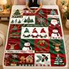 Christmas Theme Flannel Blanket, Warm Soft Throw Blanket, Xmas Holiday Home Gift