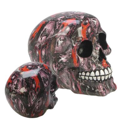[R6688] - Zombi 'Kafatası' reçine heykelcik - 150x120x105 mm
