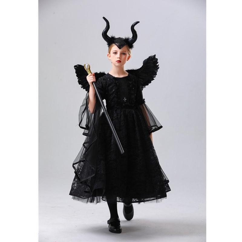 Halloween Kids Vampire Cosplay Dress Witch Angel Devil Costume Stage Performance