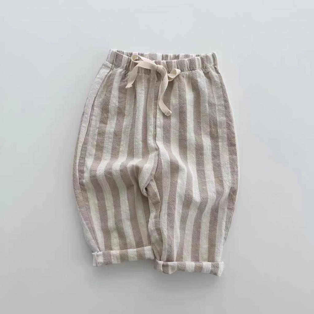 Children Clothing  Summer&Spring Kid New Soft Striped Jogger Pants Newborn Baby Loose Trousers for Toddler Boys&Girl