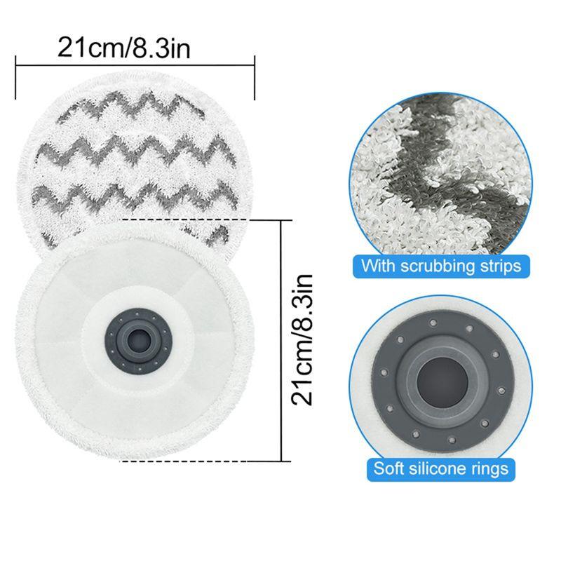 AEE4-9Pcs Mop Pads For Bissell 3897A 3712 Scrubbing Steam Mop Cleane Mop Rag Accessories