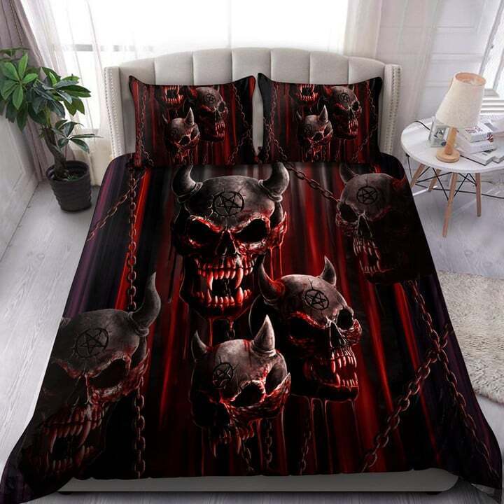 Skull Pattern Bedding Set Duvet Cover Soft Comforter Cover Sets