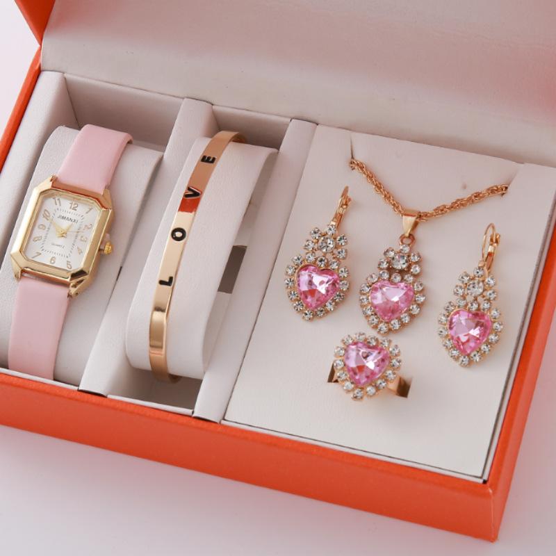 Watch Bracelet Set Ladies Watch Fashion Women'S Watch Gifts Versatile Quartz Watch