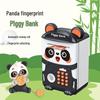 Children's Cartoon Panda Piggy Bank with Fingerprint Recognition & Password Unlock for Deposits and Withdrawals.