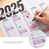Decorative 2025 Calendar Planner Sheet Plastic Planning Wall Calendar  For School Office