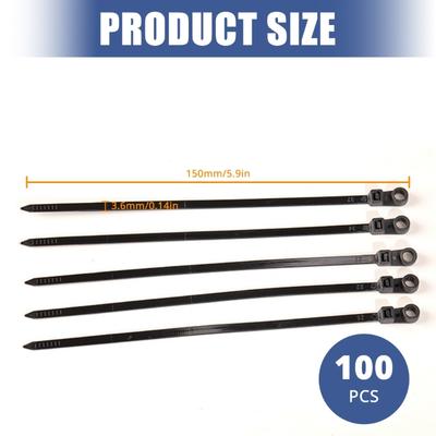 100Pcs Nylon Cable Tie Locking Nylon Cable Cord Management Adjustable Cord Ties Straps for Fastening Cable Wire