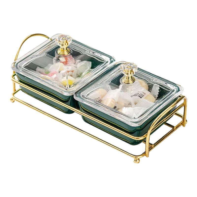 Jingbei er Light Luxury Ceramic Compartmented Serving Plate 1 pc