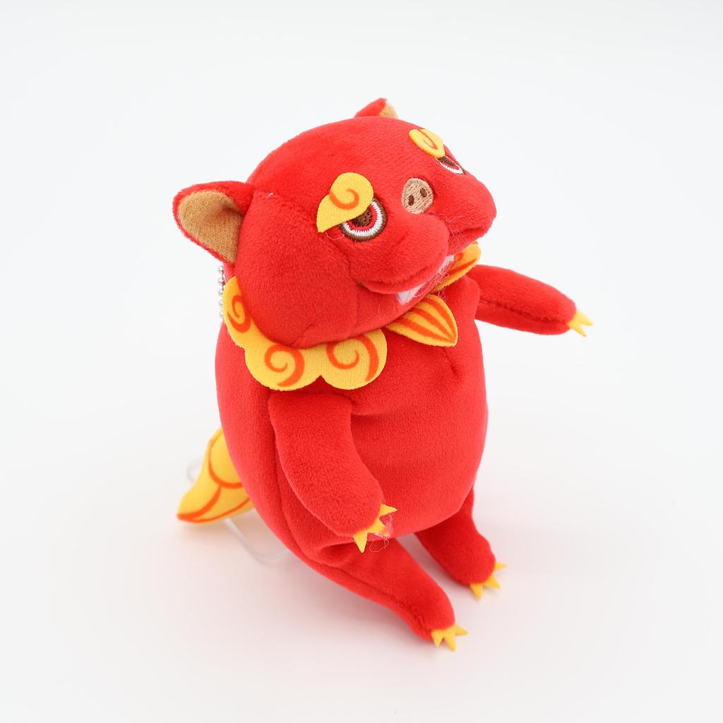 Mochi Shisa Red Plush Toy (Mini M) - Okinawa Shisa, Cute and Squishy Plush Toy, Ornament, Entrance Mascot, Okinawa Souvenir, Animal, Classic (Red,