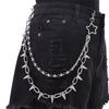 Punk Rock Metal Pants Waist Chain Men Women Key Chain Big Ring Wallet Keychain Jeans Unisex Hip-hop Jewelry Gift