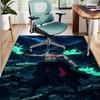 Roronoa Zoro Pattern Rug, Indoor/Outdoor Mat, for Picnic, Gameroom, Bedroom, Office, Living Room, Home Decor Carpet, Birthday Gift