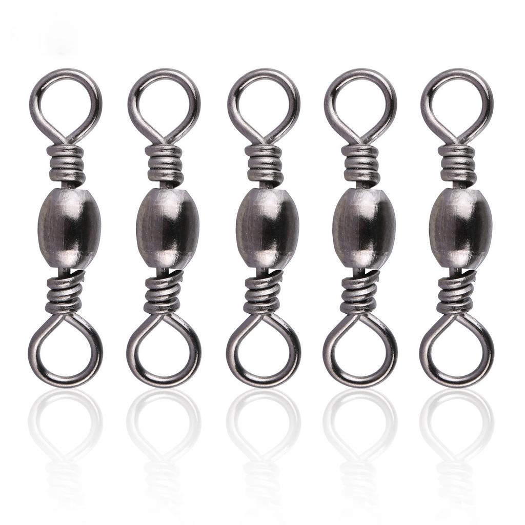 Goture 200 pz Girella a moschettone da pesca 16kg-46kg Acciaio Inossidabile Amo da pesca Girella a barilotto Attrezzatura da pesca Connettore per lenza