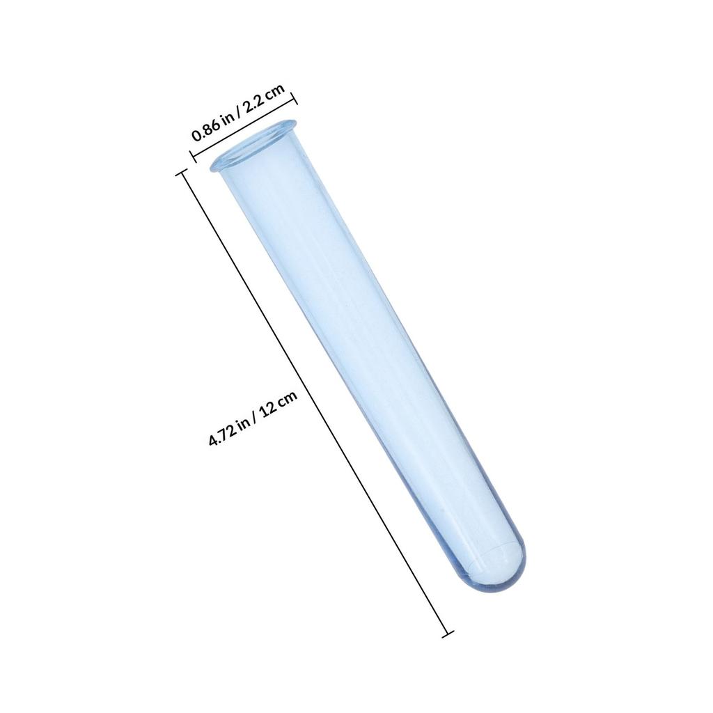 6 Pcs Flower Tubes Transparent Plastic Hydroponic Plant Station Creative Test Vase Desktop Decoration