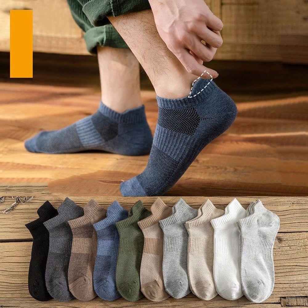 All-match Simple Summer Mesh Cotton Shallow Low-top Socks Hosiery Men's Socks Boat Socks