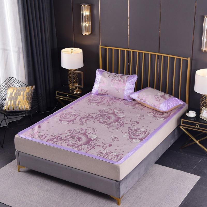 Ice Silk Cold Mat 3PCS Set Washable Foldable Soft Bedding Mat for Home Use in Summer Winter