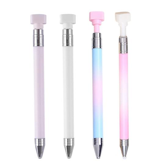 1 Zestaw Narzędzie do Podnoszenia Cyrkonii z Wkładami DIY Zdobienie Paznokci Cyrkonie Malowanie Dekoracja Kropkowanie Wymienny Woskowy Pisak Obrotowe Narzędzia do Podnoszenia Cyrkonii