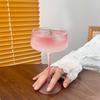 Bicchiere da Cocktail Rosa Francese, Elegante Bicchiere da Martini ad Alto Gambo, Bicchieri Estetici per Vino e Bevande Miste