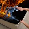3pcs Lion And Panther Flat Sheet Sets 3D Printed Fire Animal Fitted Sheet Sets With Pillowcases No Filling For Teen Boys