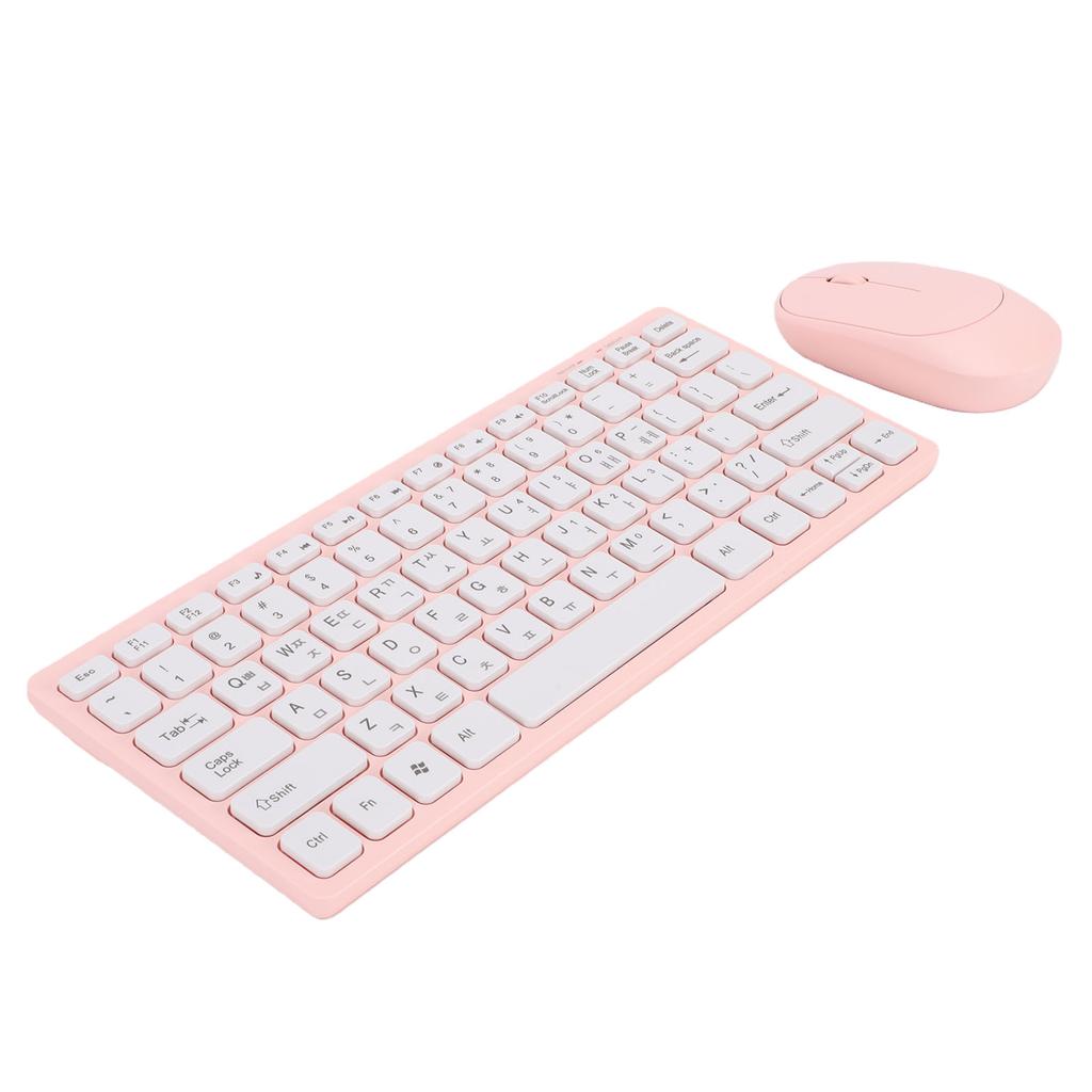 Korean Wireless Keyboard and Mouse 78 Keys 2.4GHz Keyboard for PC Laptop Thin and Lightweight