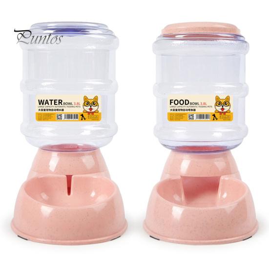 3.8L Automatic Pet Feeder Plastic Cat Water Fountain Large Capacity Pet Food Feeder Bowl Water Dispenser for Dogs Cats