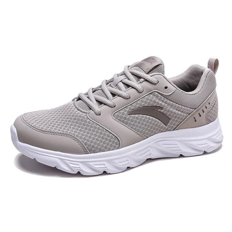 Anta Cushioning, Breathable, Lightweight Low Top Running Shoes Men's Gray White Sneakers 91915581-4