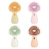Small Handheld Fan Dual-Use Portable Fan USB Rechargeable Desk Fan Cute Mushroom Shape Personal Cooling Fan for Travel Office Home Gifts