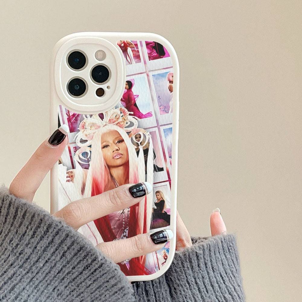 N-Nicki Singer Minaj Silicone Phone Case For IPhone 16 15 14 13 12 11 Pro Max Mini Leather Soft Cover