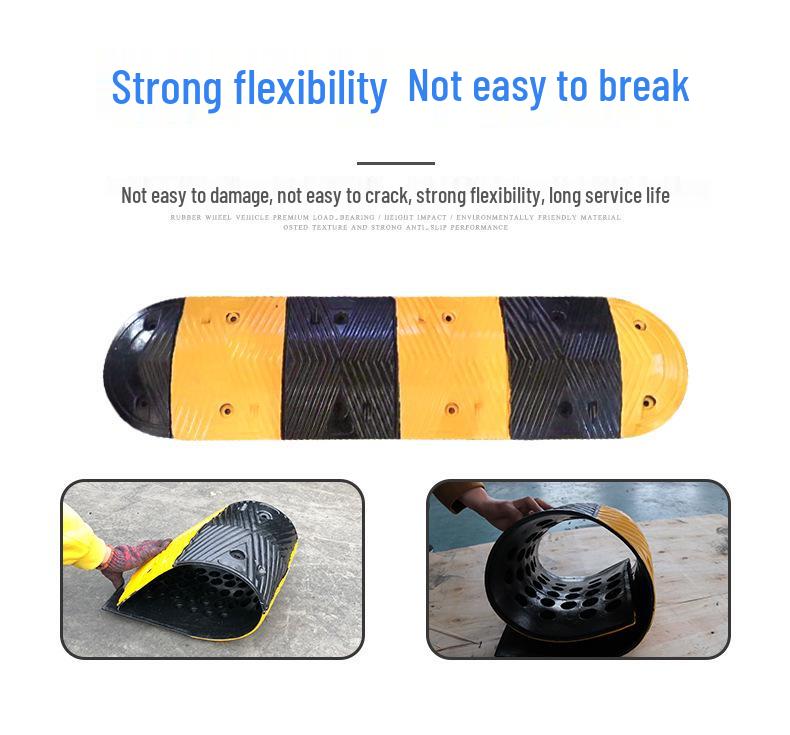 High Load Capacity Rubber Speed Bump for Car & Road Safety