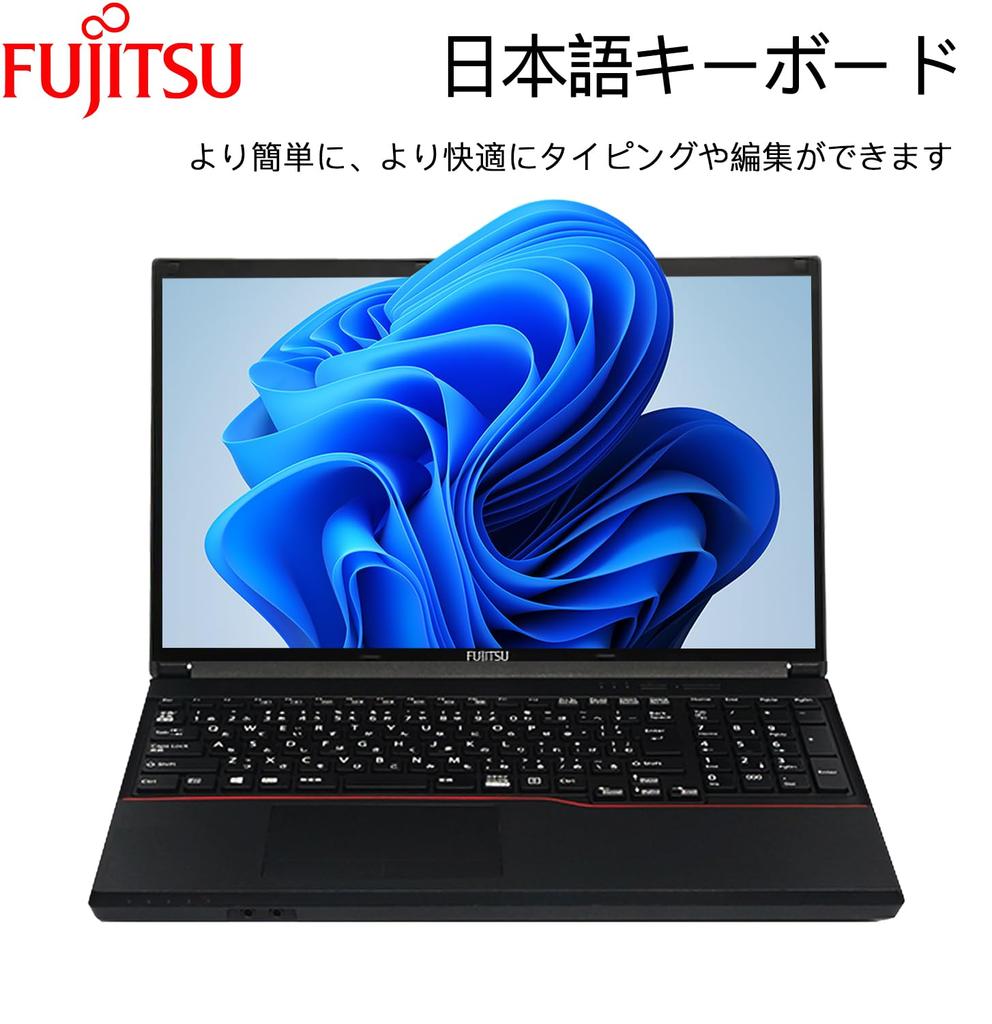 Fujitsu Laptop LCD 4th Generation Core I7 Processor Numeric Keypad MS Office 2019 Wireless LAN DVD Windows 11 Japanese Keyboard or HCMA Power Cord