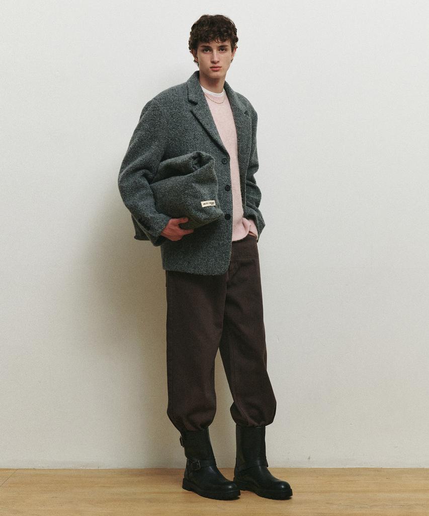 Mindbridge [Hoite] Boucle Wool Oversized Jacket