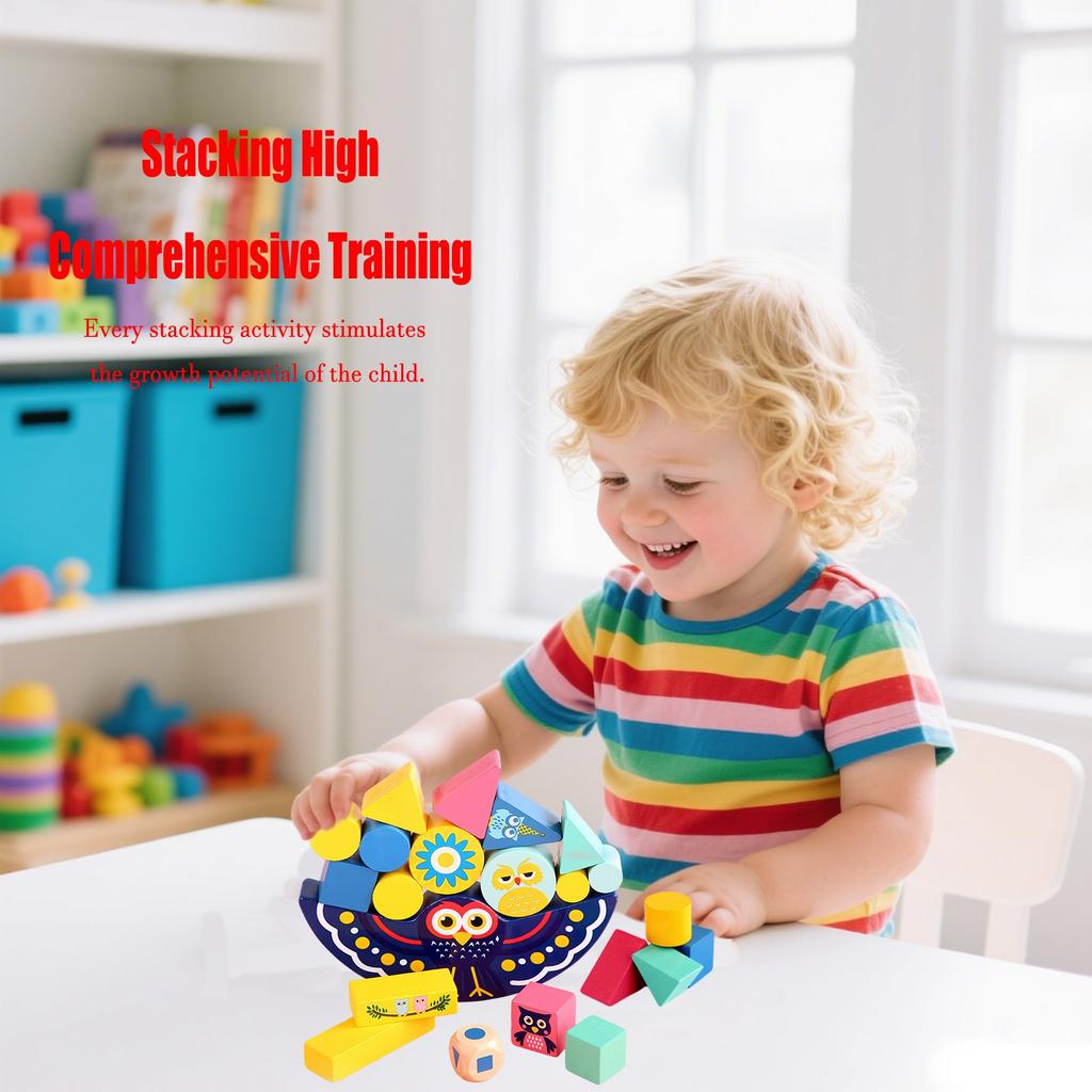 Owls Animals  In Colors Balanced  Layering High Game  Used For Early Education And Brain Development, Suitable For Children, Helps In The Cultivatio