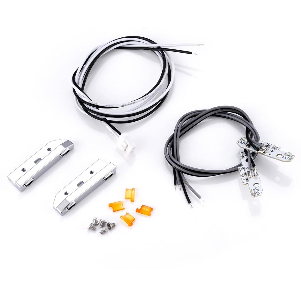 TRZX 2 Stück RC Seitenpedal LED Licht Upgrade Teile für 1/14 Tamiya Scania 770S 6x4 8x4 RC Sattelzugmaschine LKW Auto