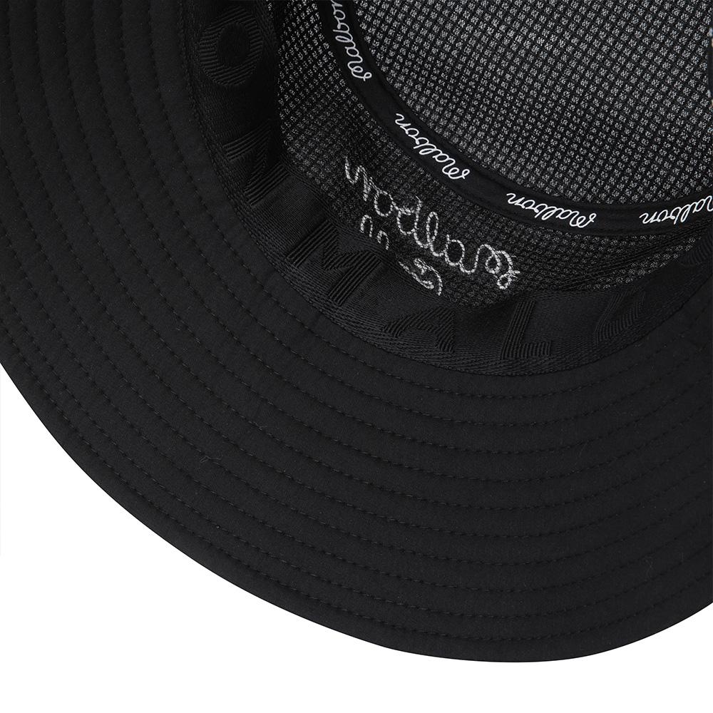 MALBON GOLF Mesh Ventilation Bucket Hat Black