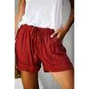 Plus Size Women Casual Loose Shorts Pants Elastic Waist Drawstring with Pockets