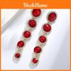 Geometric Style Drop Earrings For Women Alloy Crystal Tassel Fashion Jewelry