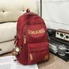 Schoolbag Student Schoolbag New Retro Large Letter Casual Backpack Men and Women Large Capacity Travel Waterproof Campus Wind