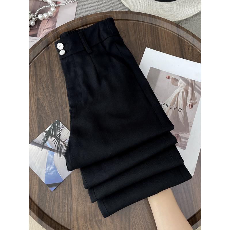 New White Tencel Linen Wide-Leg Pants for Women, Summer Thin Anti-Wrinkle Cotton Linen Suit Pants, Draped Ice Silk Pants
