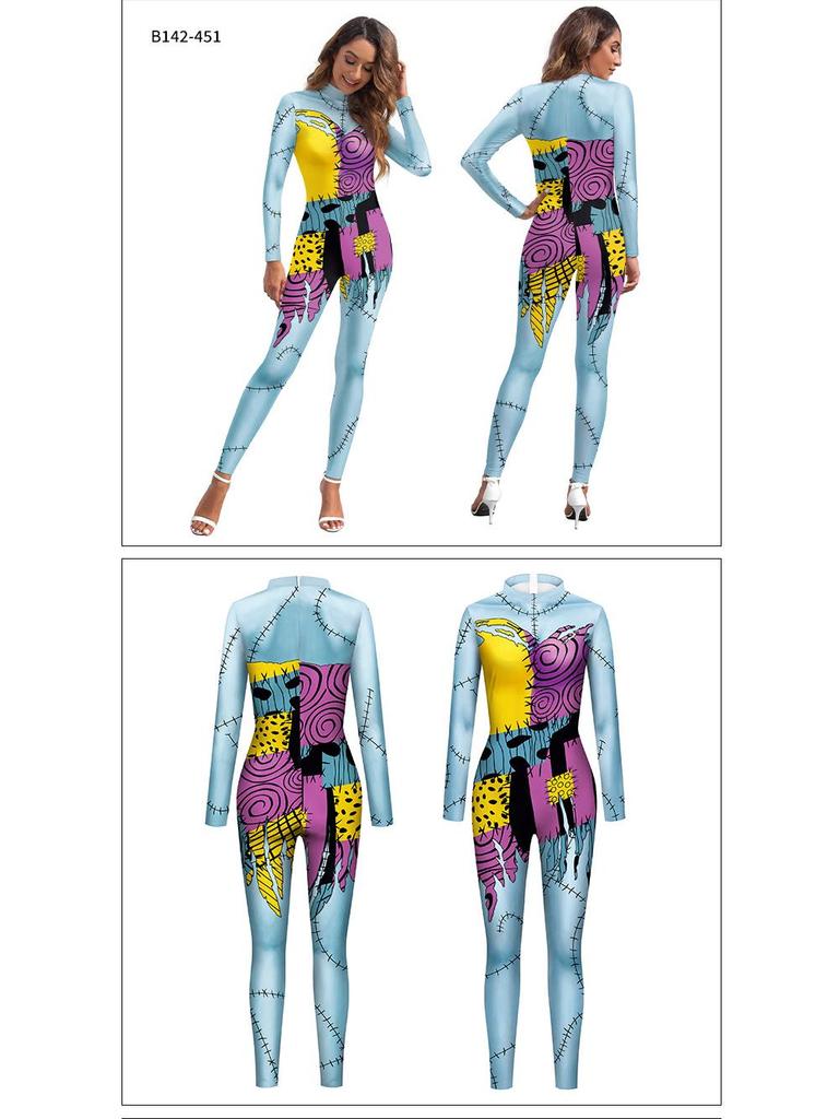 Dámská kombinéza Sally s 3D potiskem pro Halloween a Vánoce Horror Nights