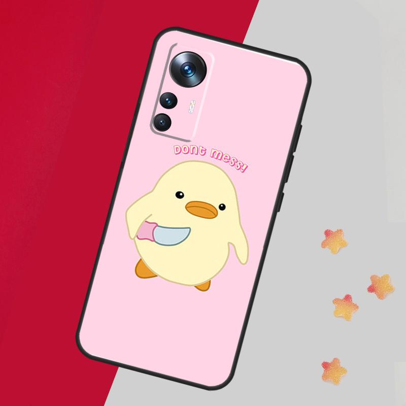 Cartoon Duck Knife Case For Xiaomi 14 13 11T 12T 13T Pro 12 Lite 12X POCO X3 X5 Pro X4 F4 M5 M5s F3 F5 Cover