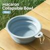 Portable Pet Folding Bowl with Carabiner Food Grade Silicone for Dogs Cats Outdoor Travel Walking Feeding Water Drinking Bowl