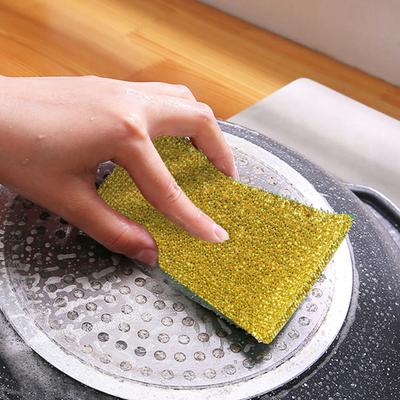 2Pcs Dishwashing Sponges Non-Scratch Dirt Stain Removal Reusable Easy To Clean Scrub Pads Heavy-Duty Scrubbing Cleaner