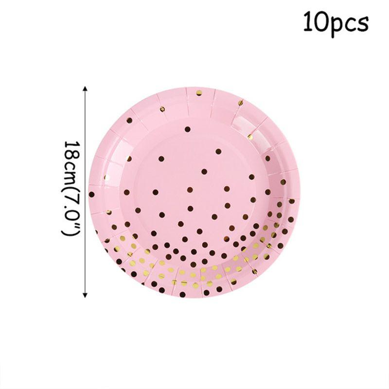 Delightful Pink And Gold Disposable Tableware To Enhance Your Party Atmosphere