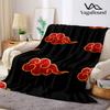 Anime Red Cloud Ditsy Flannel Blanket Warm Soft Halloween Christmas Couch Warm Cozy Decorative Decor Gift for All Season