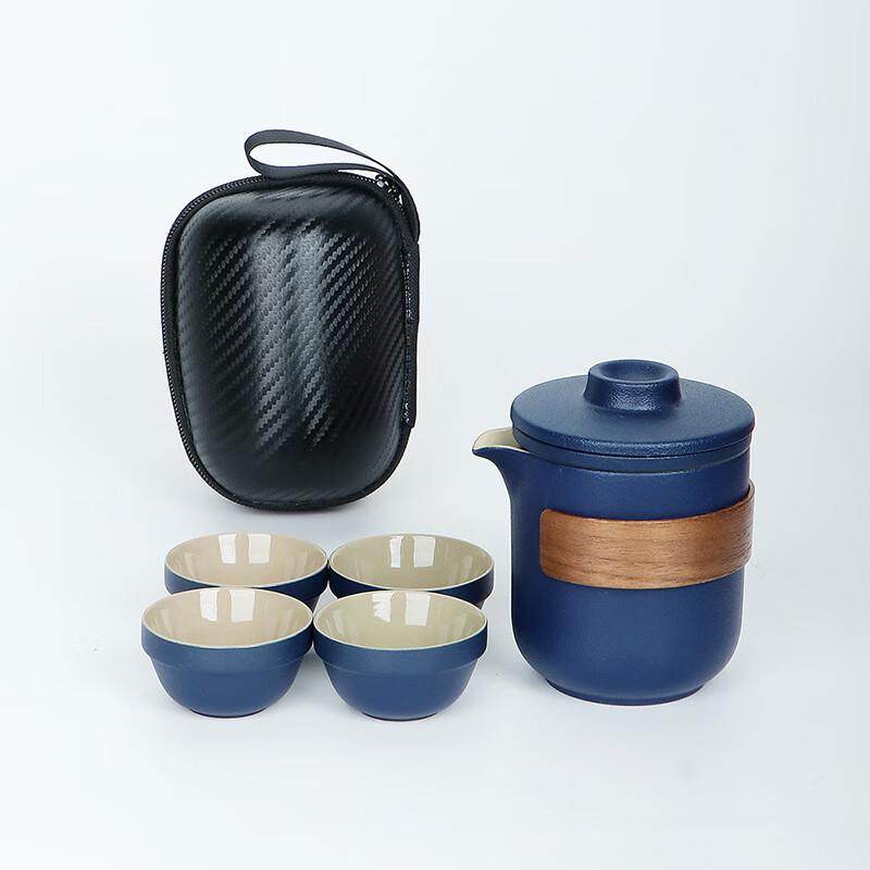 

Black Pottery Portable Tea Set