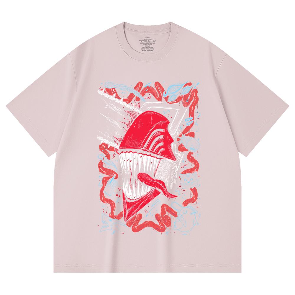 230 Gsm 100% Cotton Chainsaw Man V29 Denji Print Unisex Heavy Cotton T Shirt