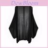 Summer Sun Protection Long Sleeve Knit Top With Lantern Sleeves For Women