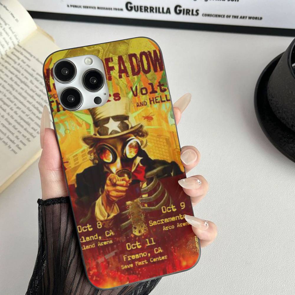 Metal Band System Of A Down Phone Case For IPhone 17 16 15 14 13 12 11 Corrugated Frosted Soft Cover Anti-Slip
