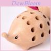 Wooden Hedgehog Pen Holder With 24 Colored Pencils For Desk Decor And Storage