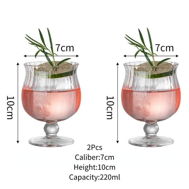 Creative Cocktail Glasses Cup Striped Brandy Glass Cups Mulled Wine Glass Cups Tall Fruit Wine Glasses Cup Bar Accessories